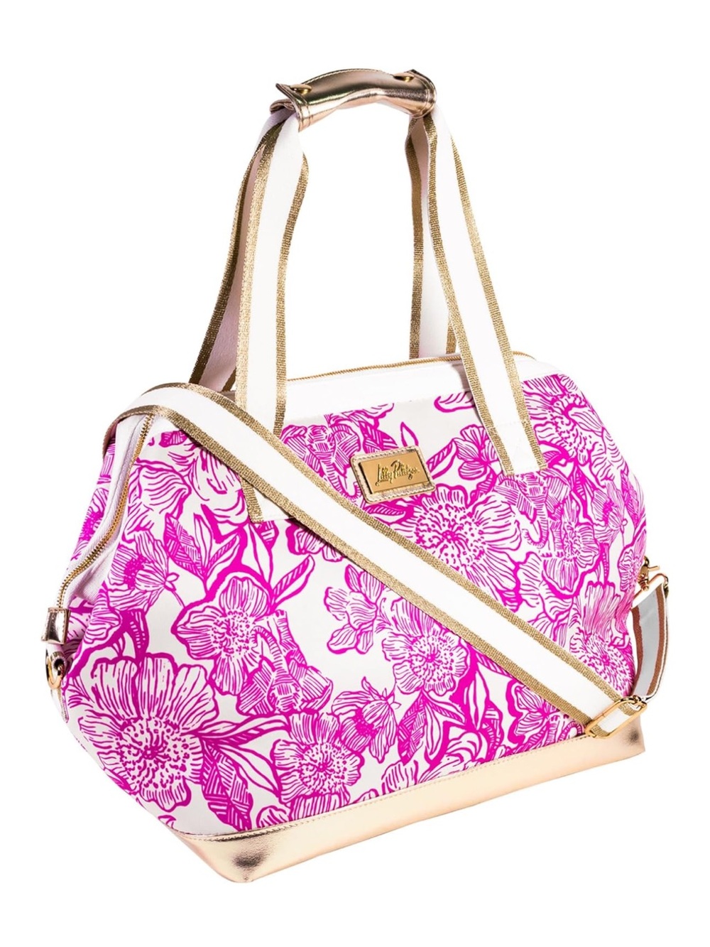 New Lilly Pulitzer Neoprene Cooler Bag with Storage Pocket & Shoulder Straps
